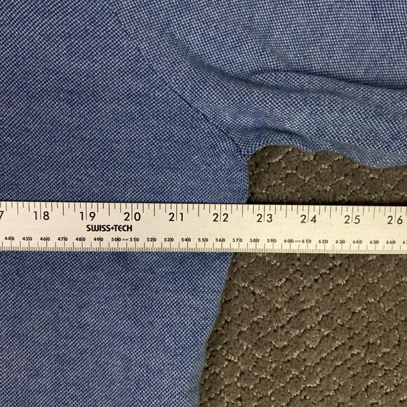 Peter Millar 1/4 Zip Sweater Men's Large Fits Medium Blue Birdseye Cotton Silk - Picture 7 of 8